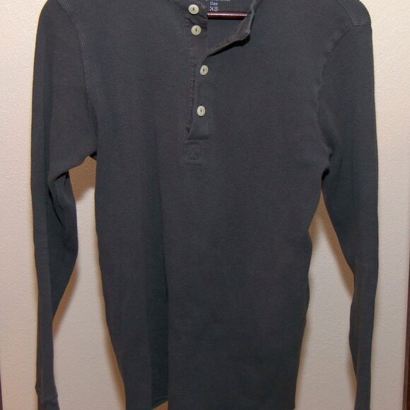Wolf Vs Goat Rough and Tough Henley Gray Cotton XS Men like Iron Heart - Picture 1 of 3